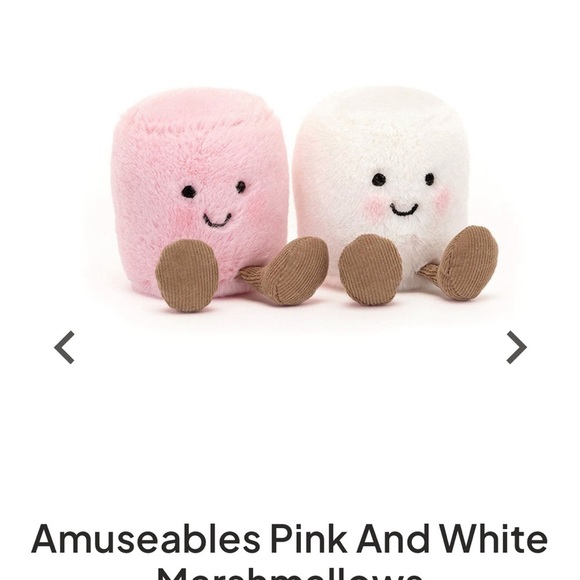 Jellycat Amuseables Pink and White Plush marshmallow - Picture 2 of 2